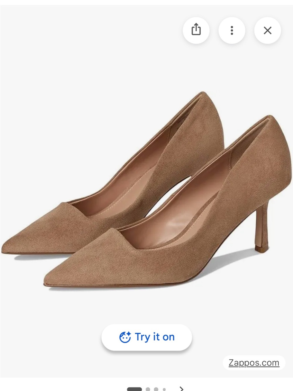 Madden Girl Taupe Fabric Grovvee Pointed Toe Kitten Heel Shoes